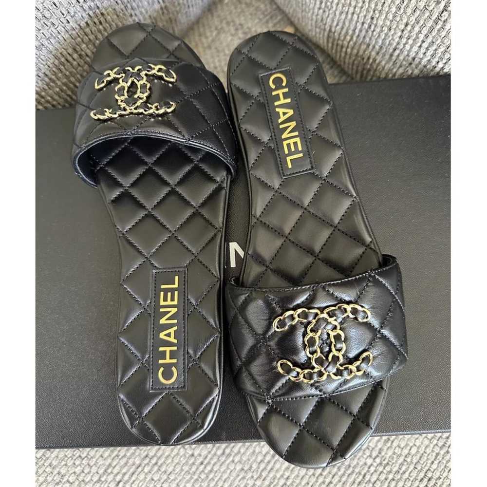 Chanel Leather mules - image 2