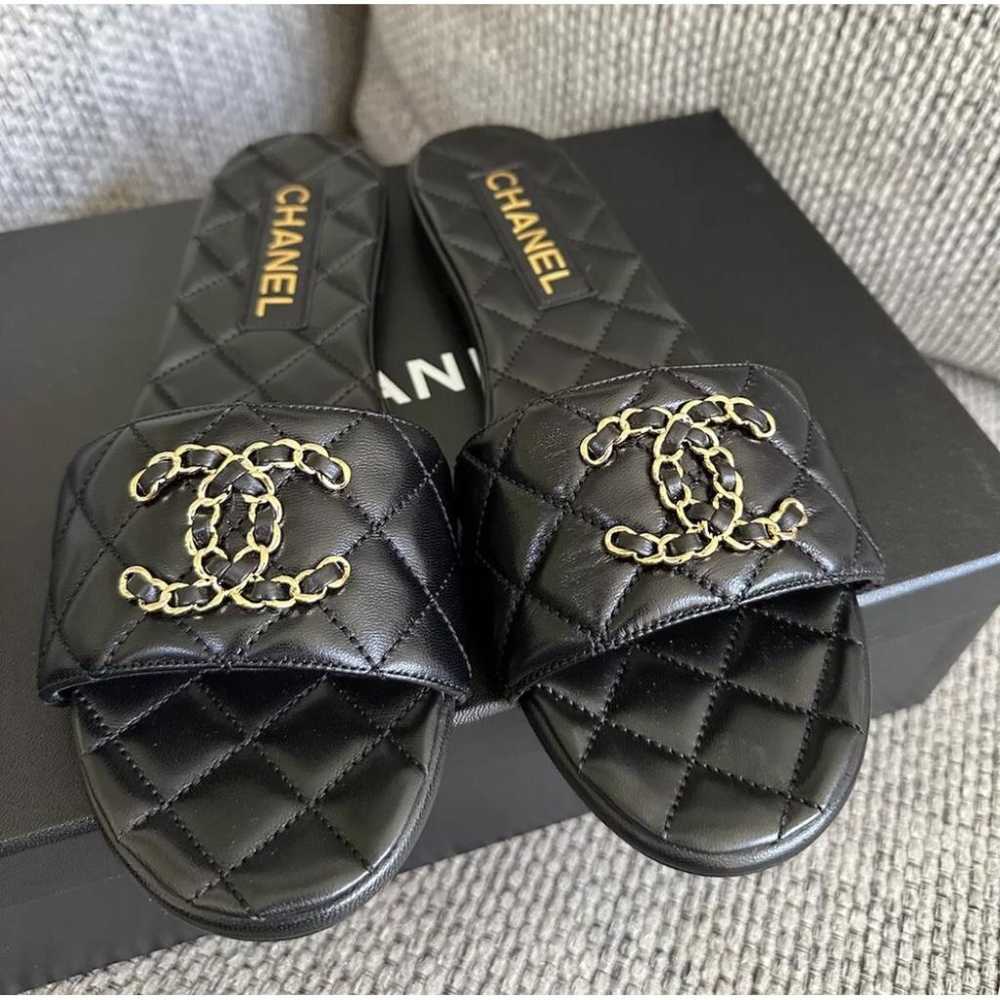 Chanel Leather mules - image 3