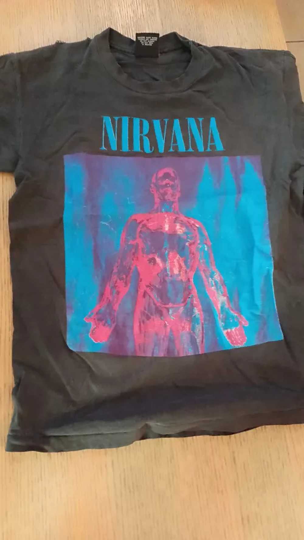 Nirvana Sliver TShirt Giant 90’s Kurt Cobain Size L … Gem