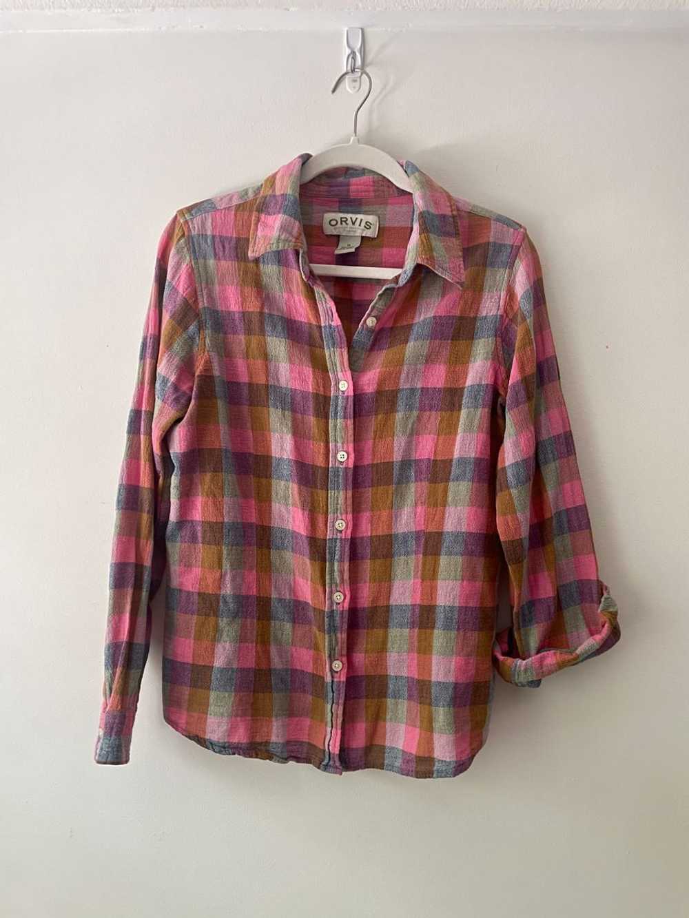 Orvis Cotton check camp shirt (M) | Used,… - image 4