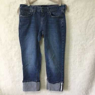 Banana Republic Banana Republic Blue Cuffed Jeans - image 1