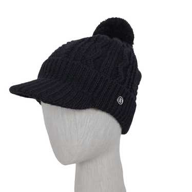 Bogner Wool Blend Visor Pom Pom Beanie