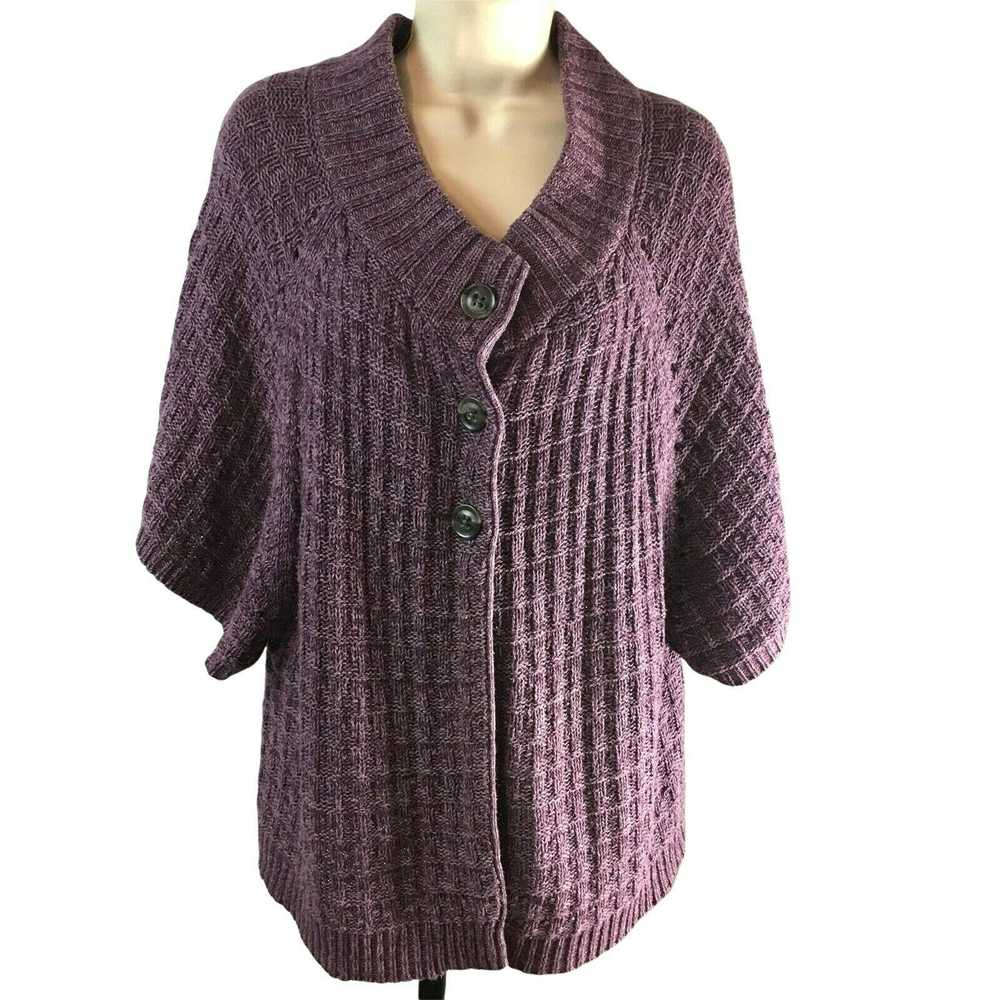 Sonoma Sonoma Women's Winter Sweater Purple Butto… - image 1