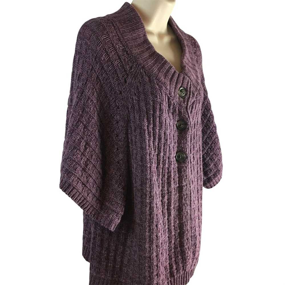 Sonoma Sonoma Women's Winter Sweater Purple Butto… - image 2