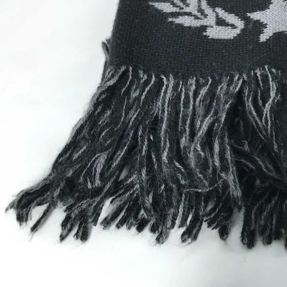 Balenciaga Balenciaga logo fringe Scarf Black gray - image 3