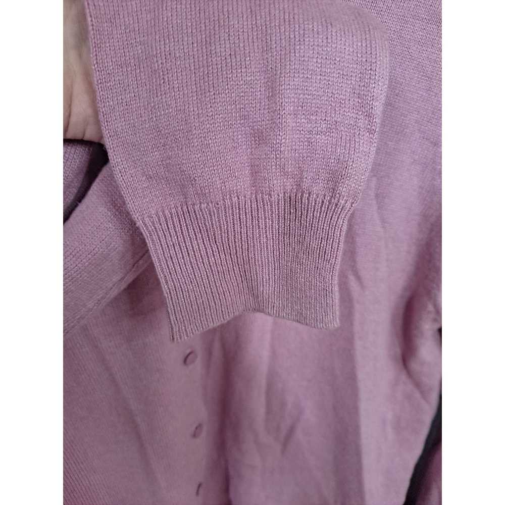 Other August Silk Cashmere Silk Pink Button Up Ca… - image 3