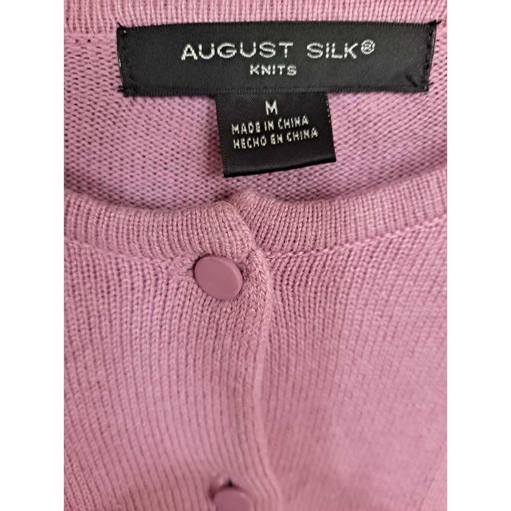 Other August Silk Cashmere Silk Pink Button Up Ca… - image 4