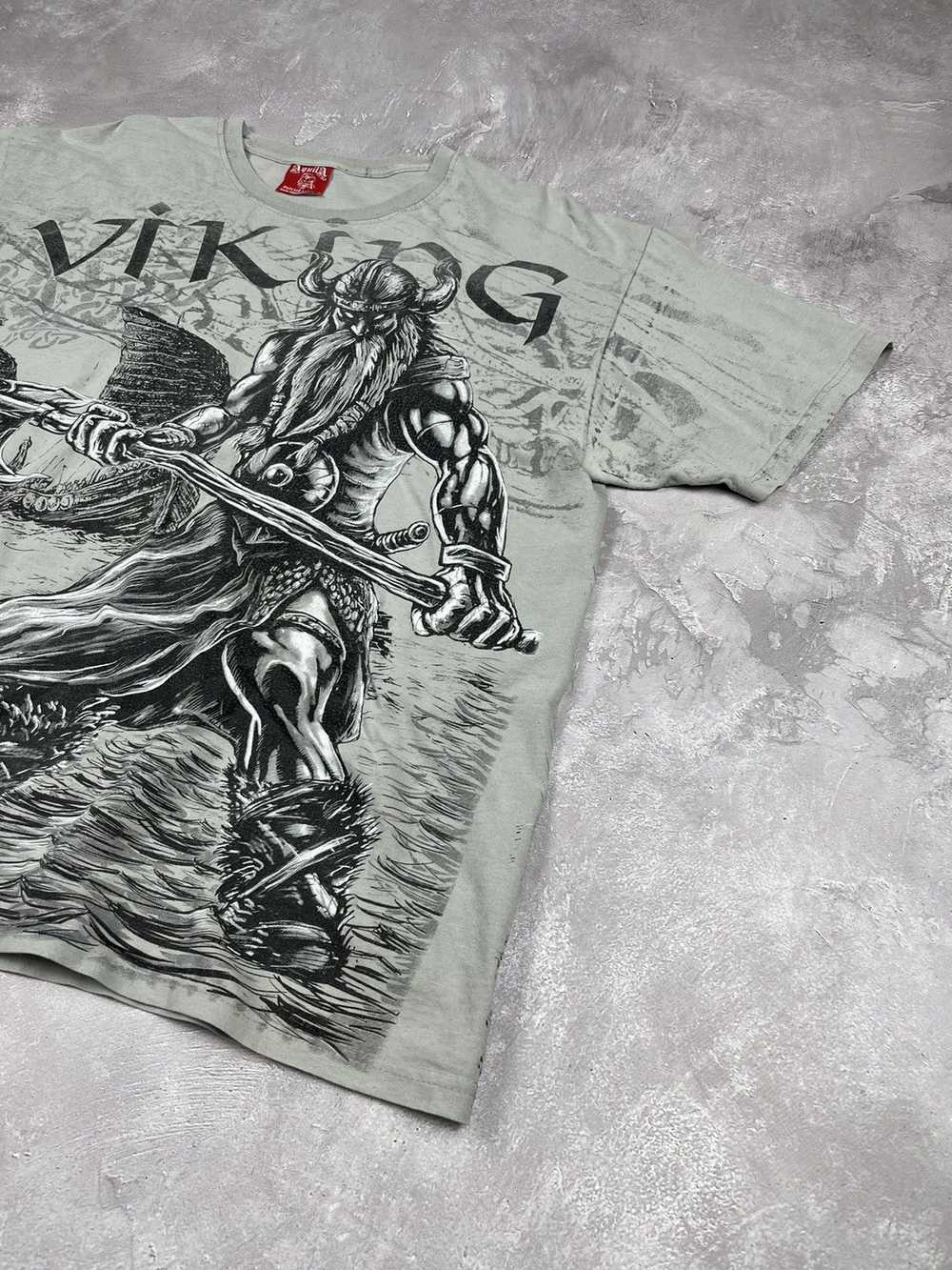 Hype × Streetwear × Vintage VALHALLA Viking Print… - image 7