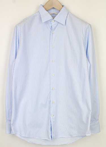 Suitsupply 41/ 16 Blue Formal Striped Slim Fit Cot