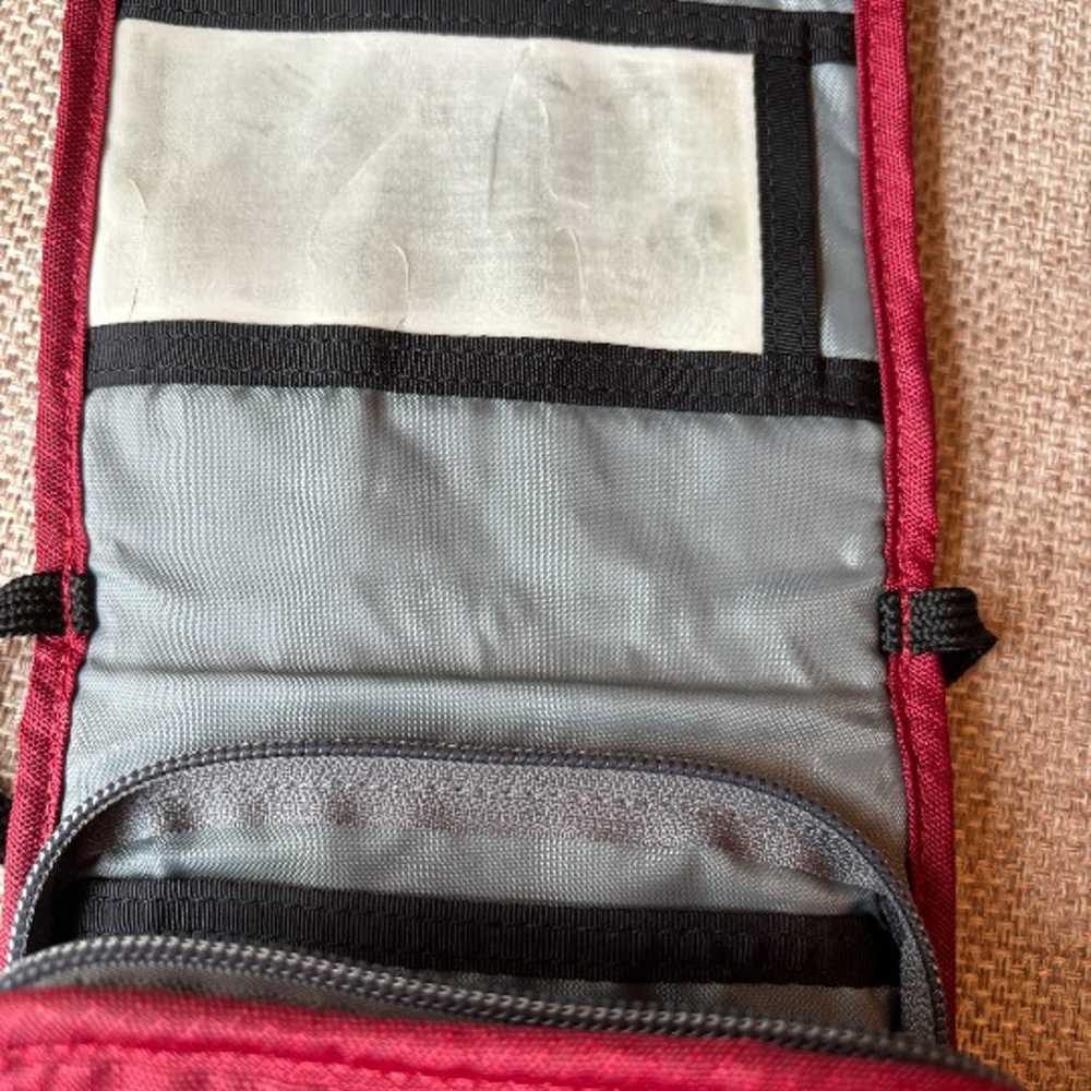 Vintage L.L. Bean Red  & Gray Crossbody Organizer… - image 10