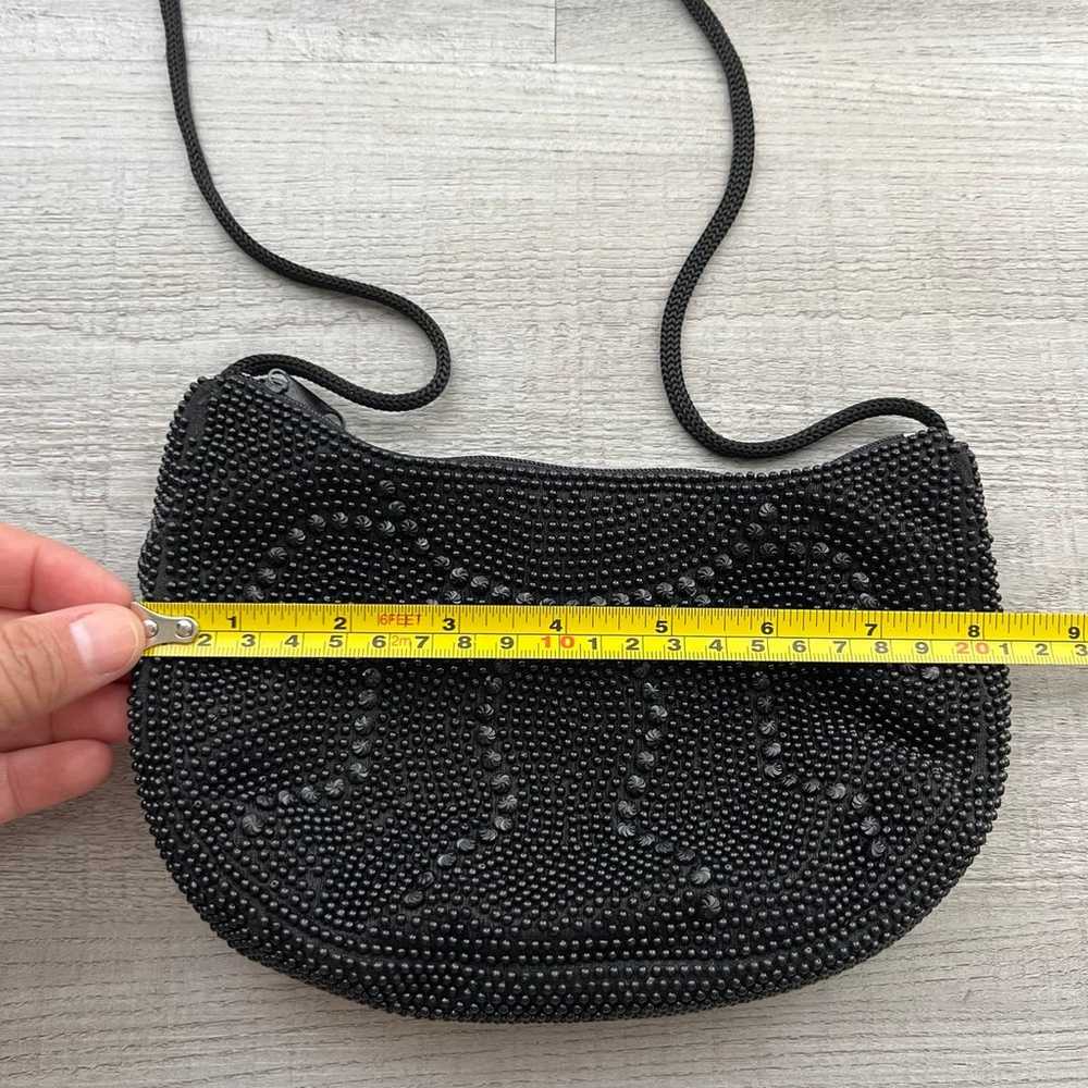 Small Black Vintage Beaded Crossbody Bag - image 4