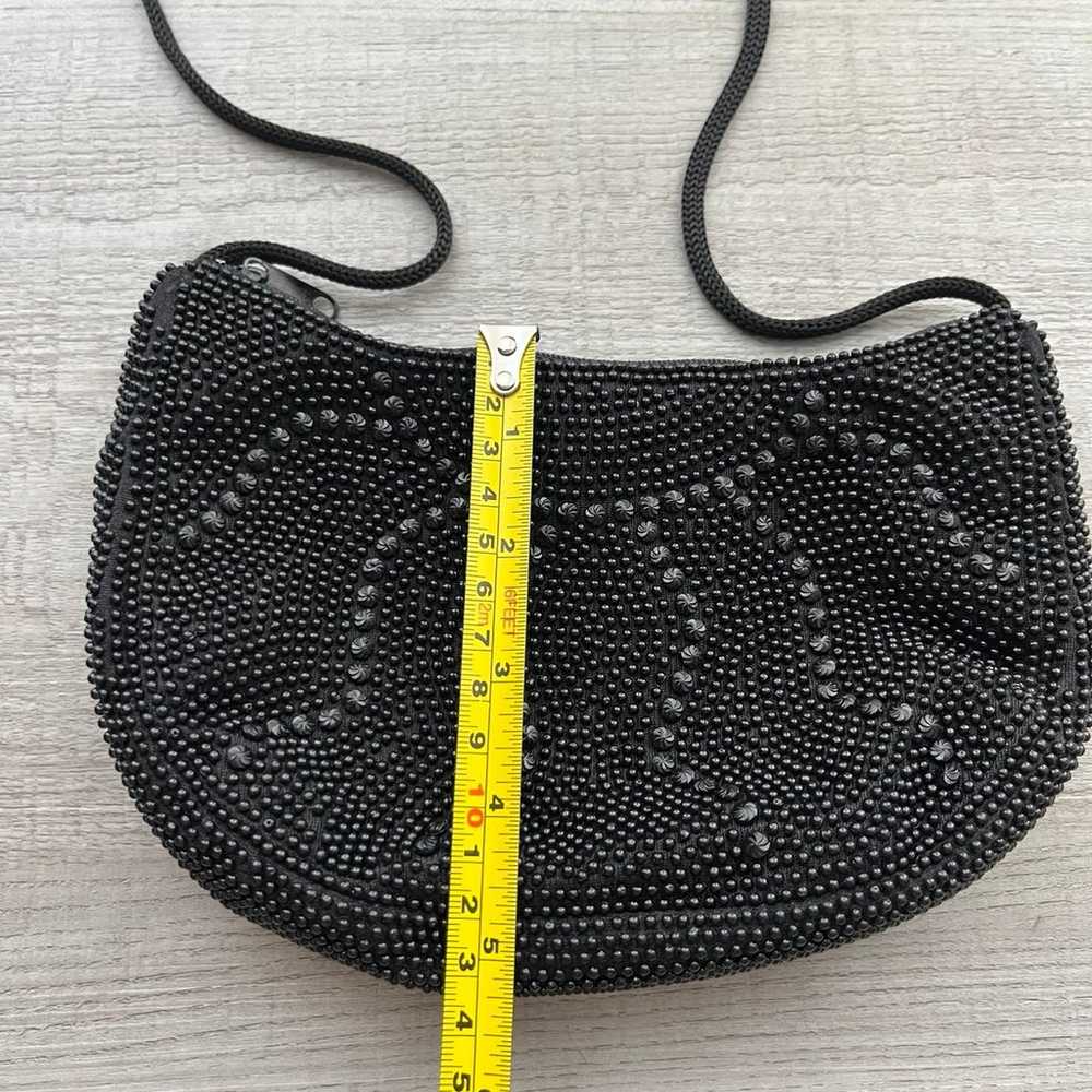 Small Black Vintage Beaded Crossbody Bag - image 5