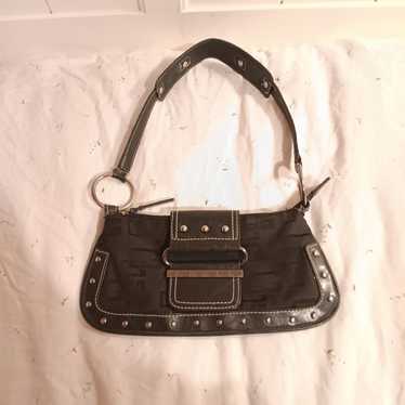 Black, studded vintage guess shoulder bag