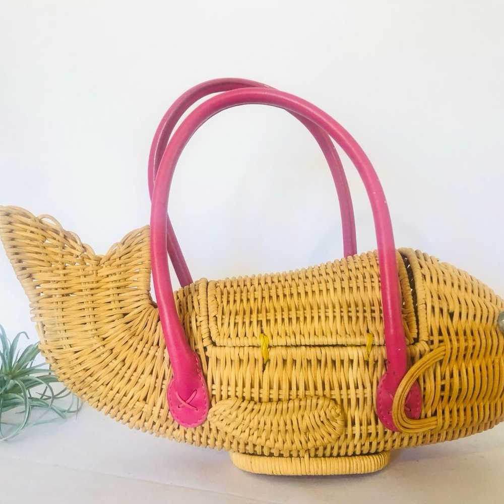 Rare wicker fish purse - image 3