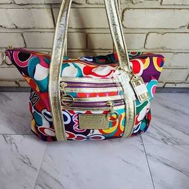 Like New Coach Poppy Graffitti Pop Art Signature … - image 1