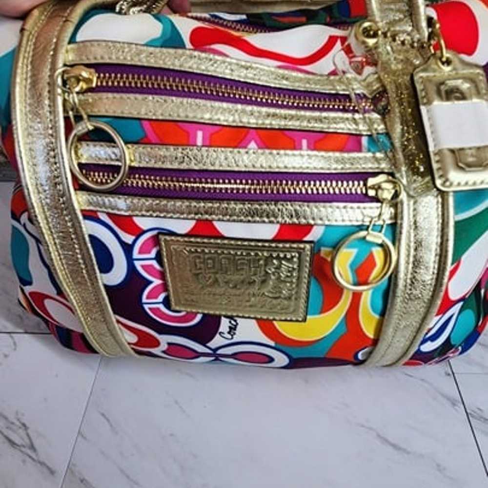 Like New Coach Poppy Graffitti Pop Art Signature … - image 2