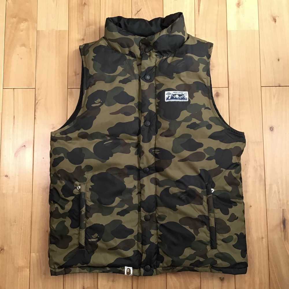 Bape 🔥Reversible🔥 Down vest 1st camo green BAPE… - image 2