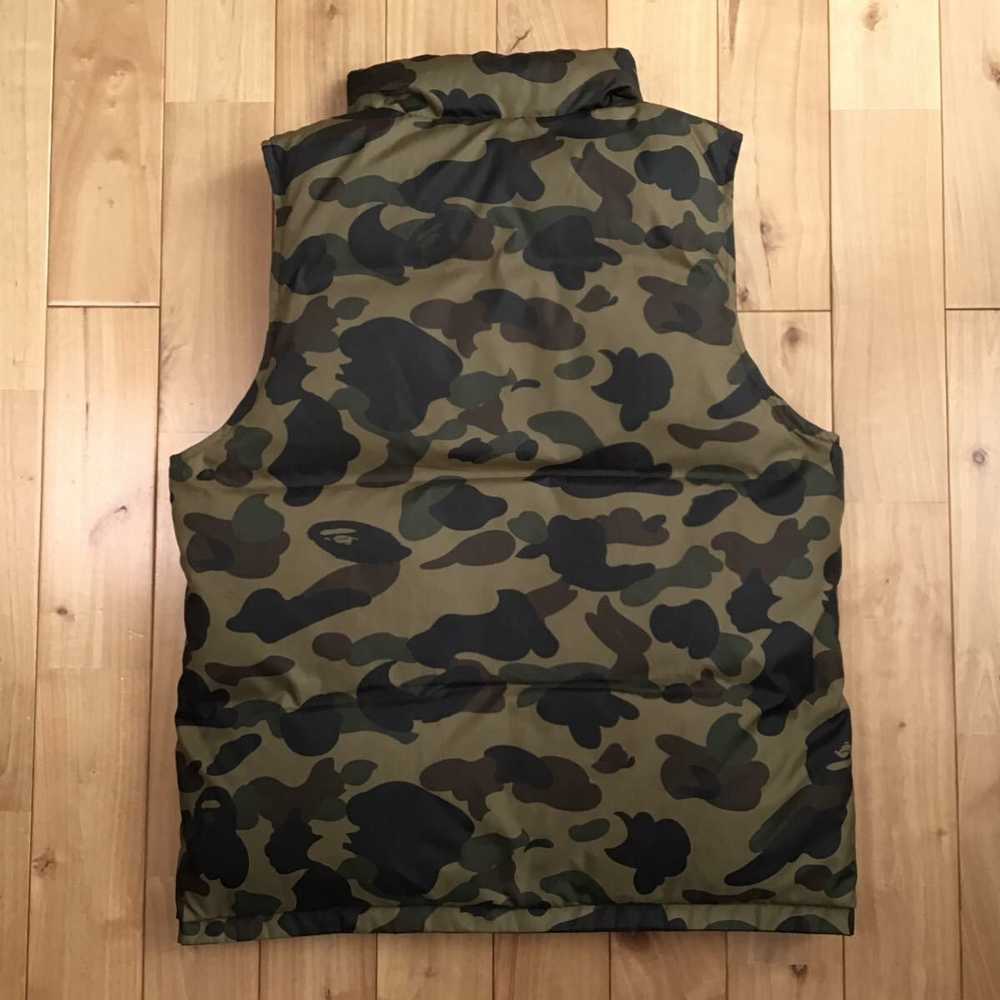 Bape 🔥Reversible🔥 Down vest 1st camo green BAPE… - image 3