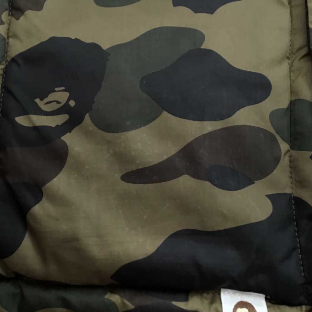 Bape 🔥Reversible🔥 Down vest 1st camo green BAPE… - image 8