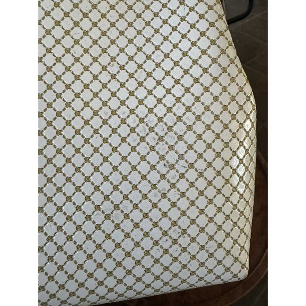 Vintage Cream Patent Leather Mesh Clutch - image 10