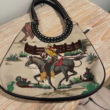 Unbranded Vintage Purse with Cowboy Motif - image 1