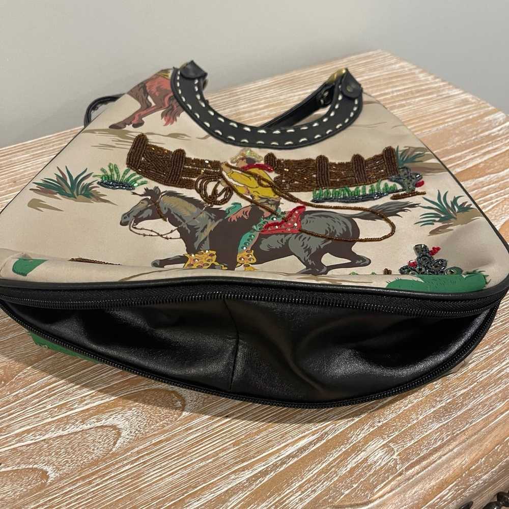 Unbranded Vintage Purse with Cowboy Motif - image 4