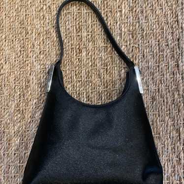 Vintage Y2K XOXO Mini Black Satin Purse - image 1