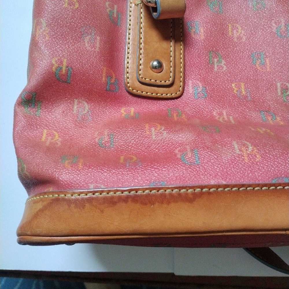 dooney and Bourke pink coated canvas tote - image 10