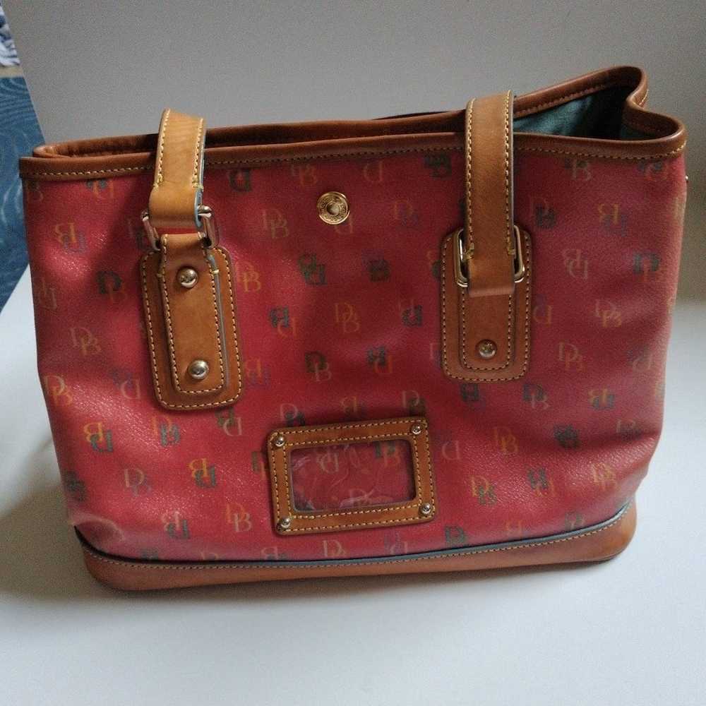 dooney and Bourke pink coated canvas tote - image 2