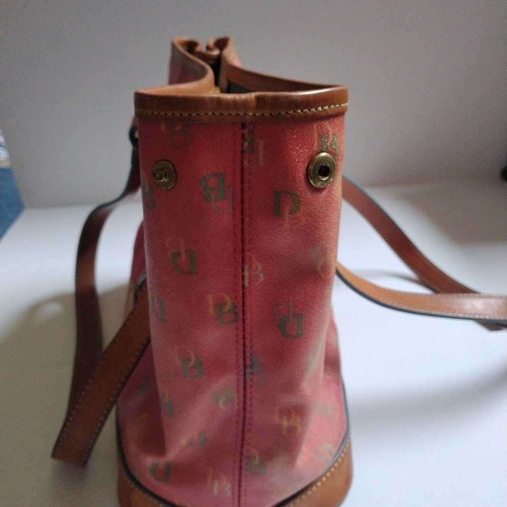 dooney and Bourke pink coated canvas tote - image 8