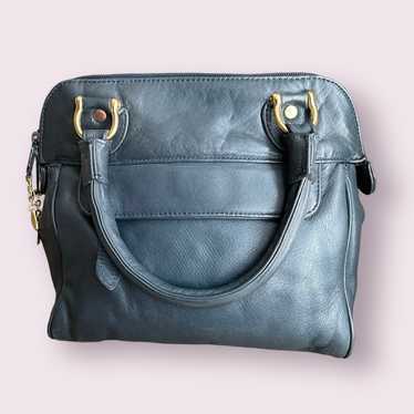 Dark Slate Blue Brio! Leather Purse Adjustable Le… - image 1