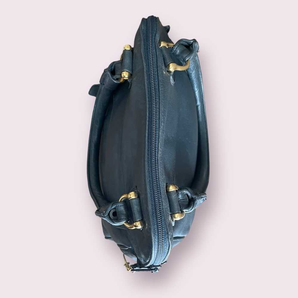 Dark Slate Blue Brio! Leather Purse Adjustable Le… - image 7