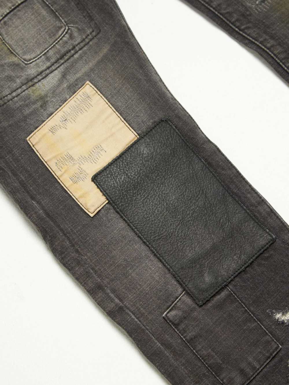 Miharayasuhiro Dark Gray Patched and Distressed C… - image 4