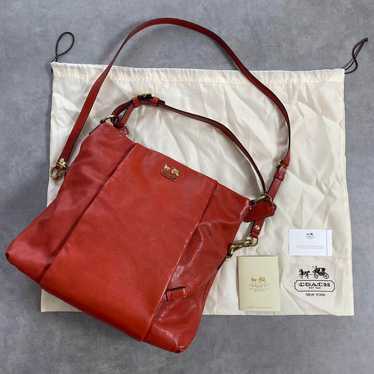 2way COACH Shoulder Bag Tote Handbag y2k Red