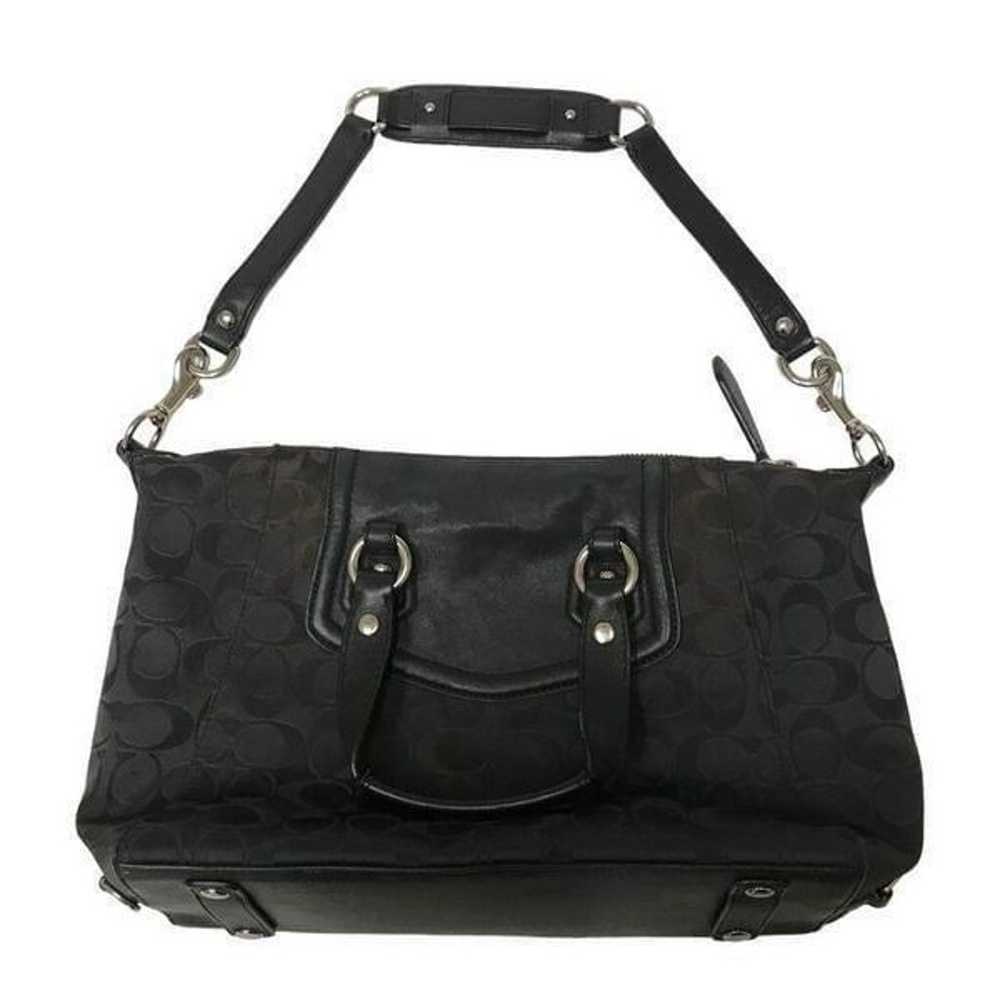 Vintage Coach Ashley black satchel monogram conve… - image 3