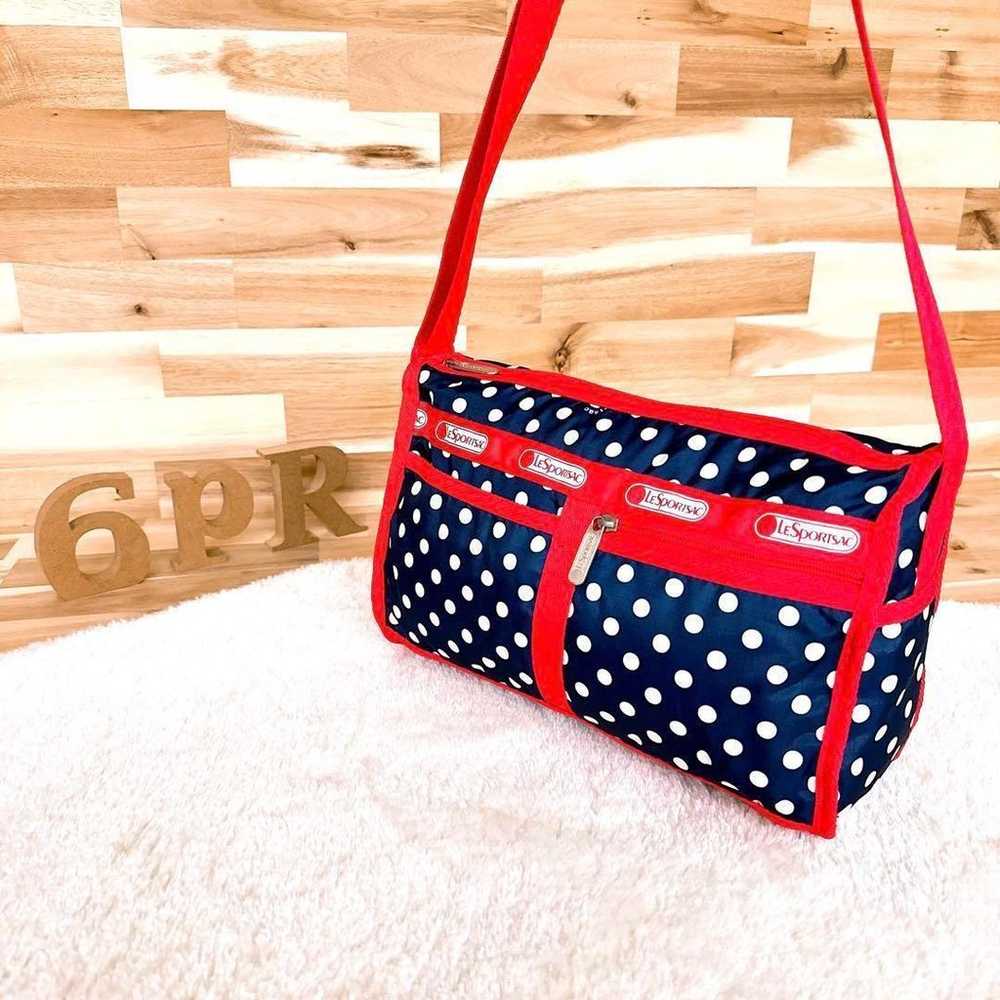 【LeSportsac】Polka Dot Pattern Shoulder Bag Navy ×… - image 11