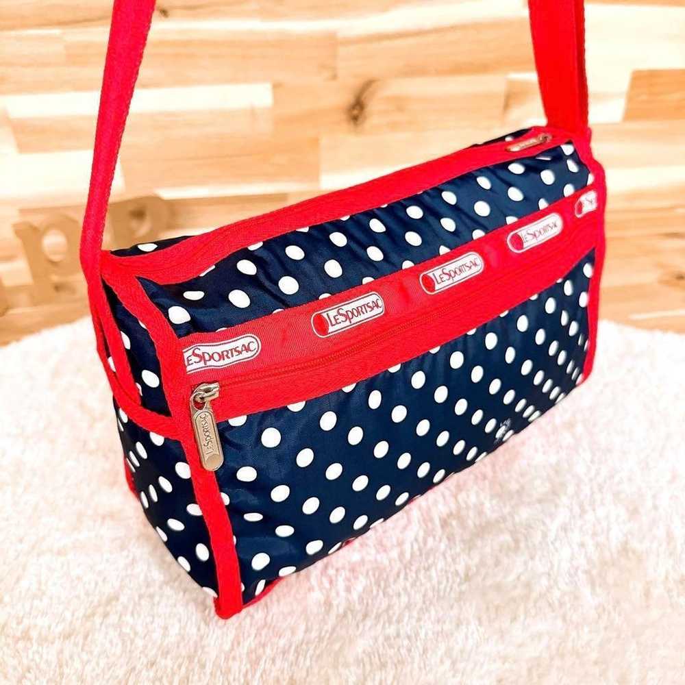 【LeSportsac】Polka Dot Pattern Shoulder Bag Navy ×… - image 6