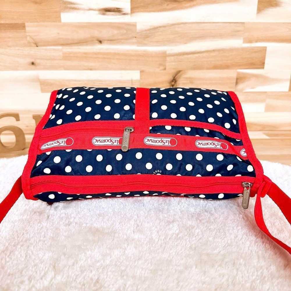 【LeSportsac】Polka Dot Pattern Shoulder Bag Navy ×… - image 7