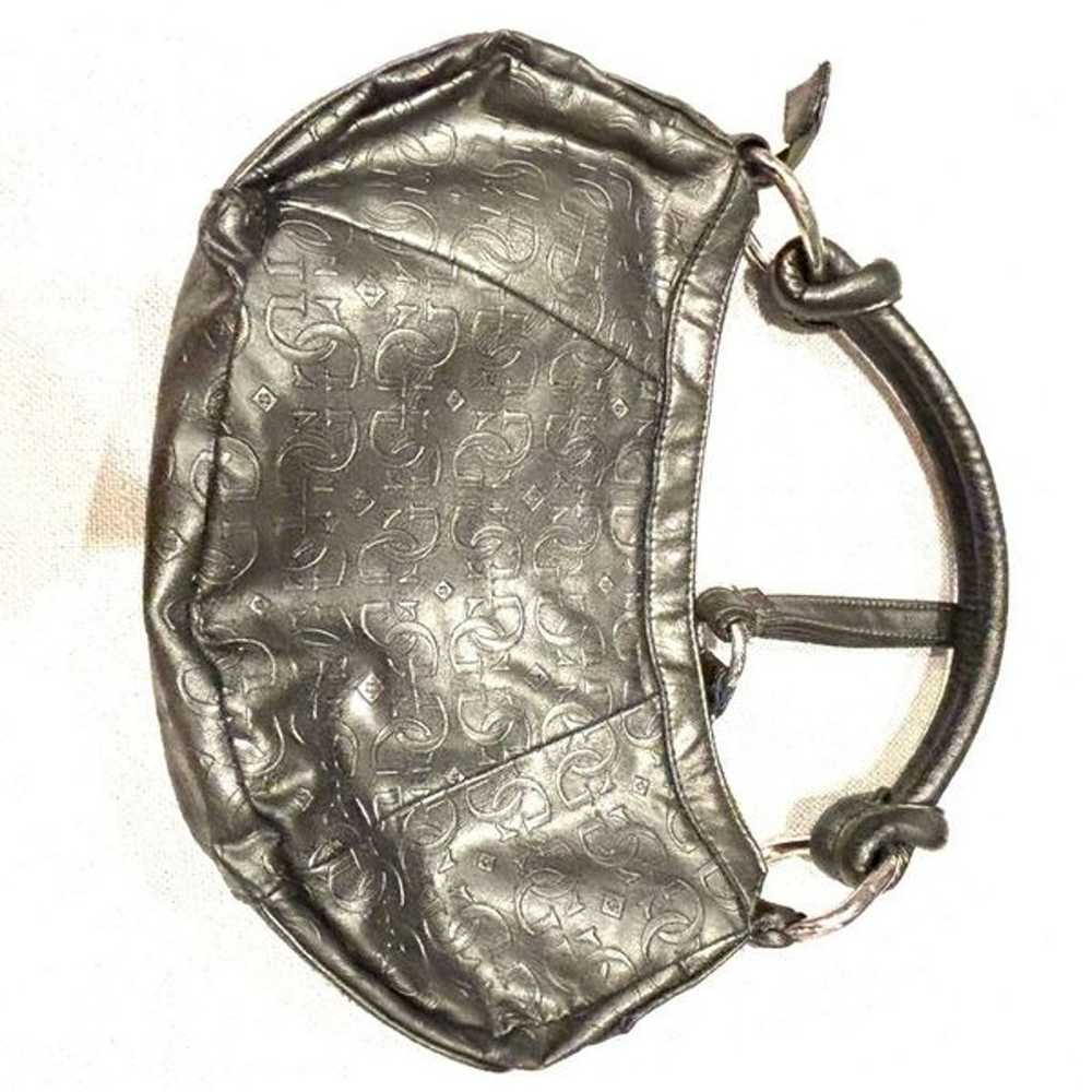 Vintage Y2K Guess Gray Metallic Handbag Purse Bag - image 2