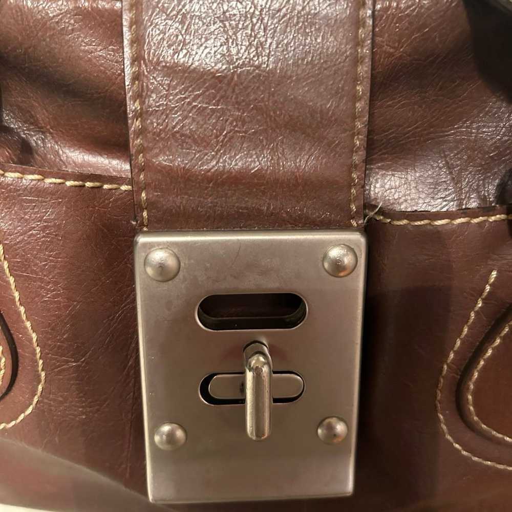 Prada brown leather vintage satchel - image 6