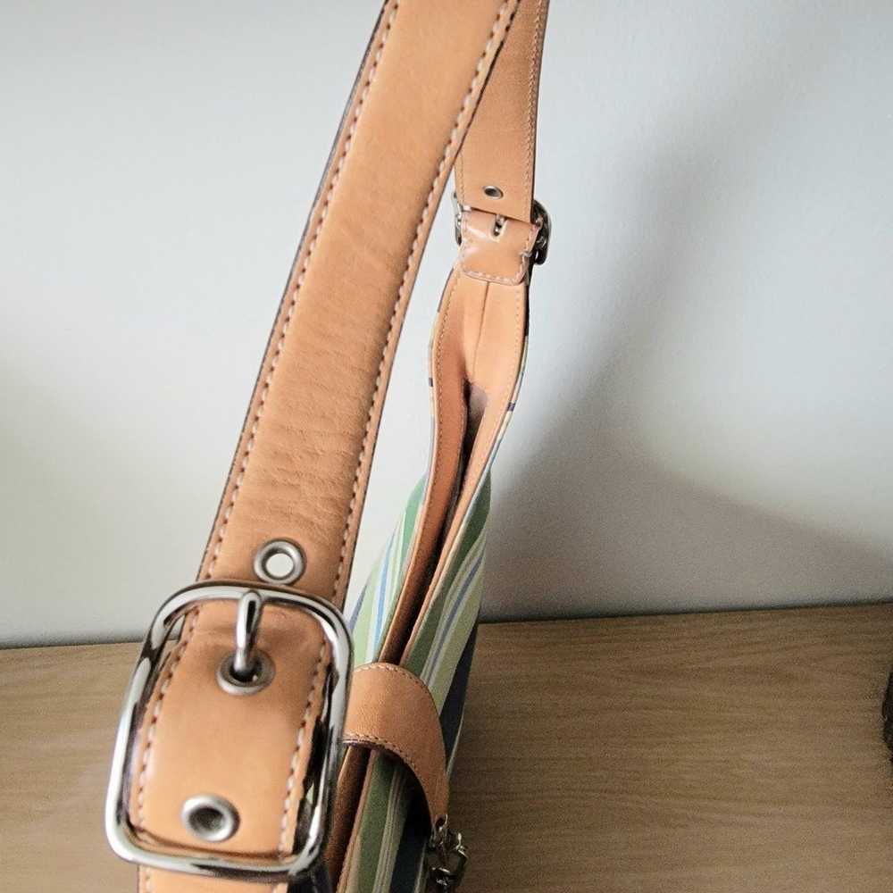 Coach striped hobo shoulder bag baguette retro y2… - image 4