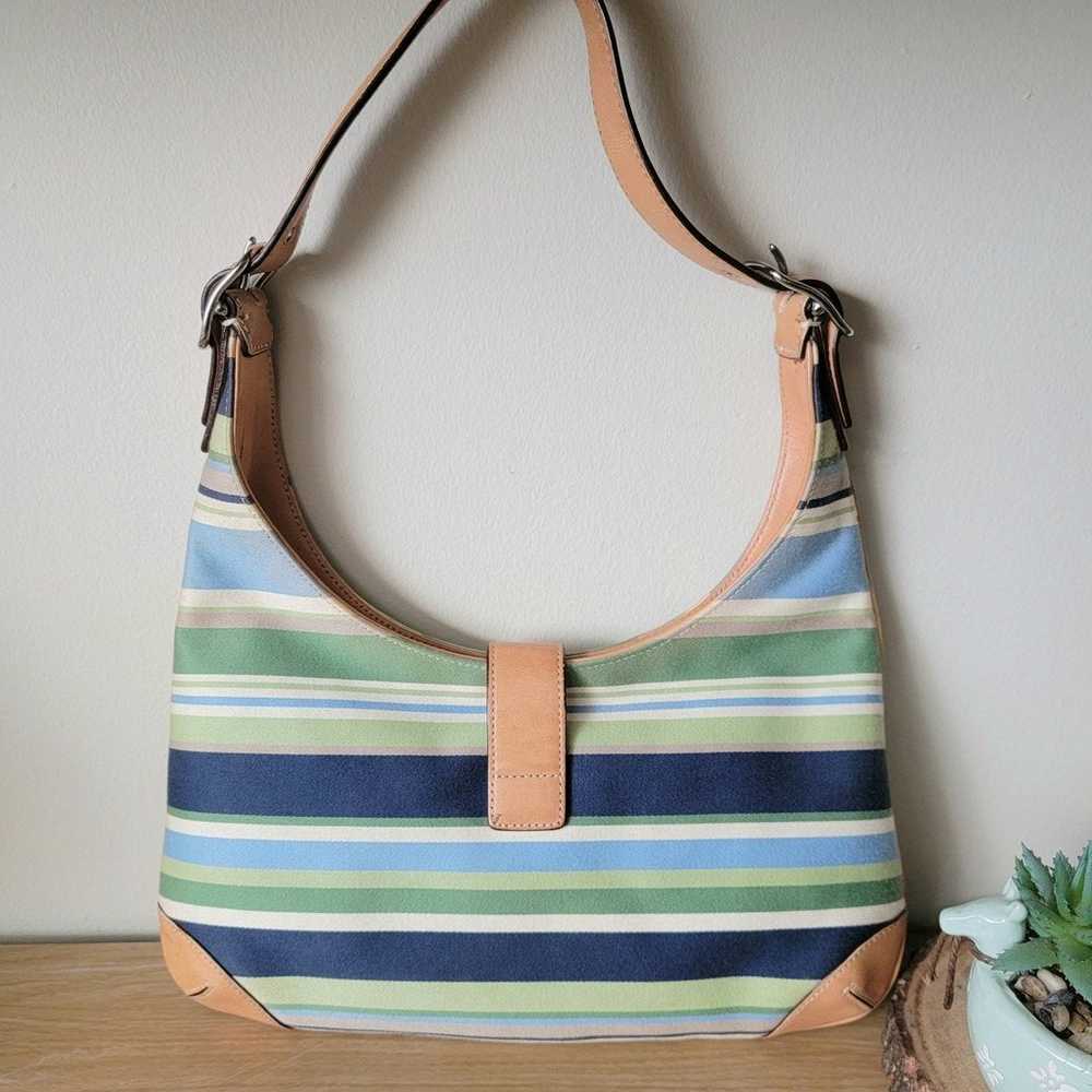 Coach striped hobo shoulder bag baguette retro y2… - image 6