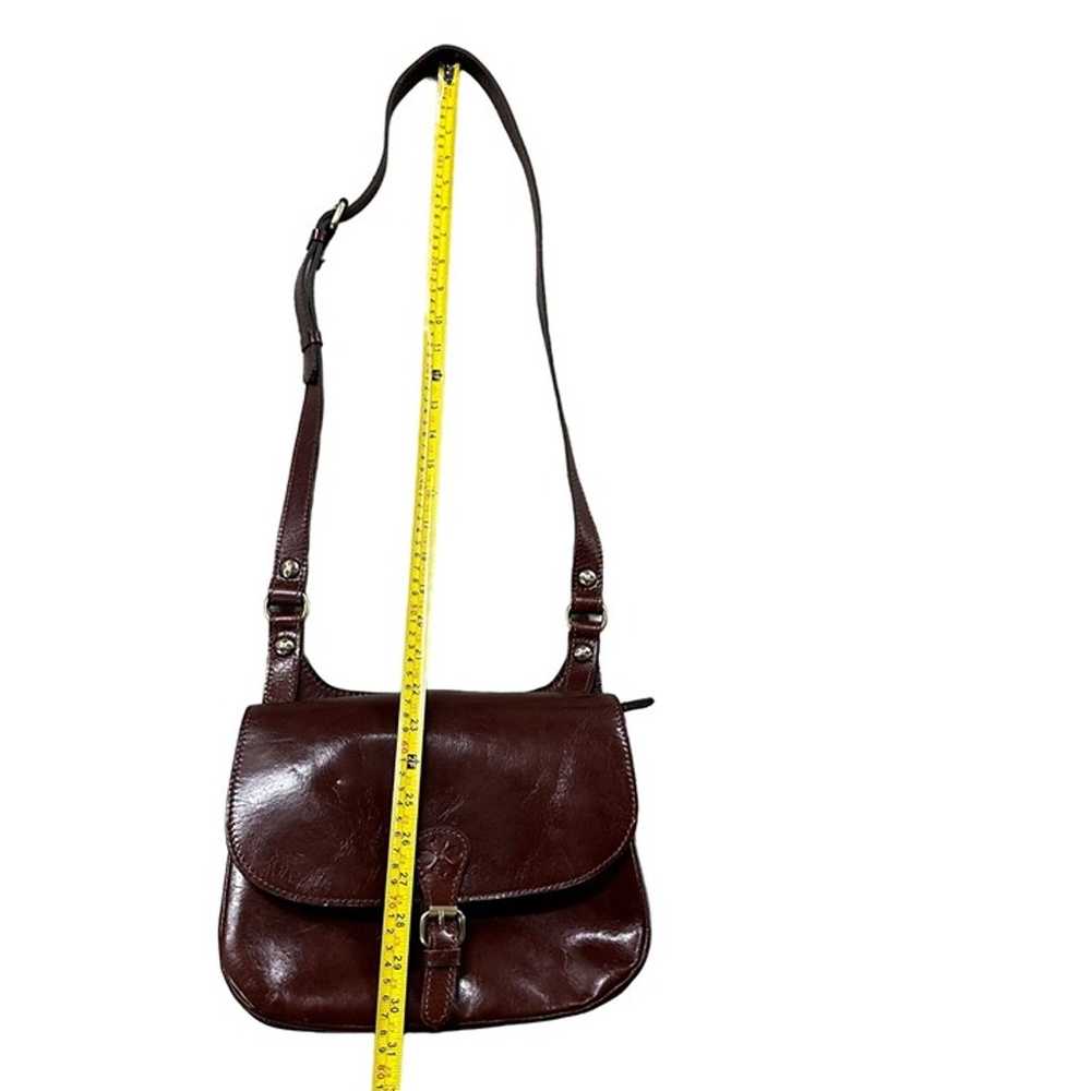 Patricia Nash Purse London Saddle Bag Leather Cro… - image 11