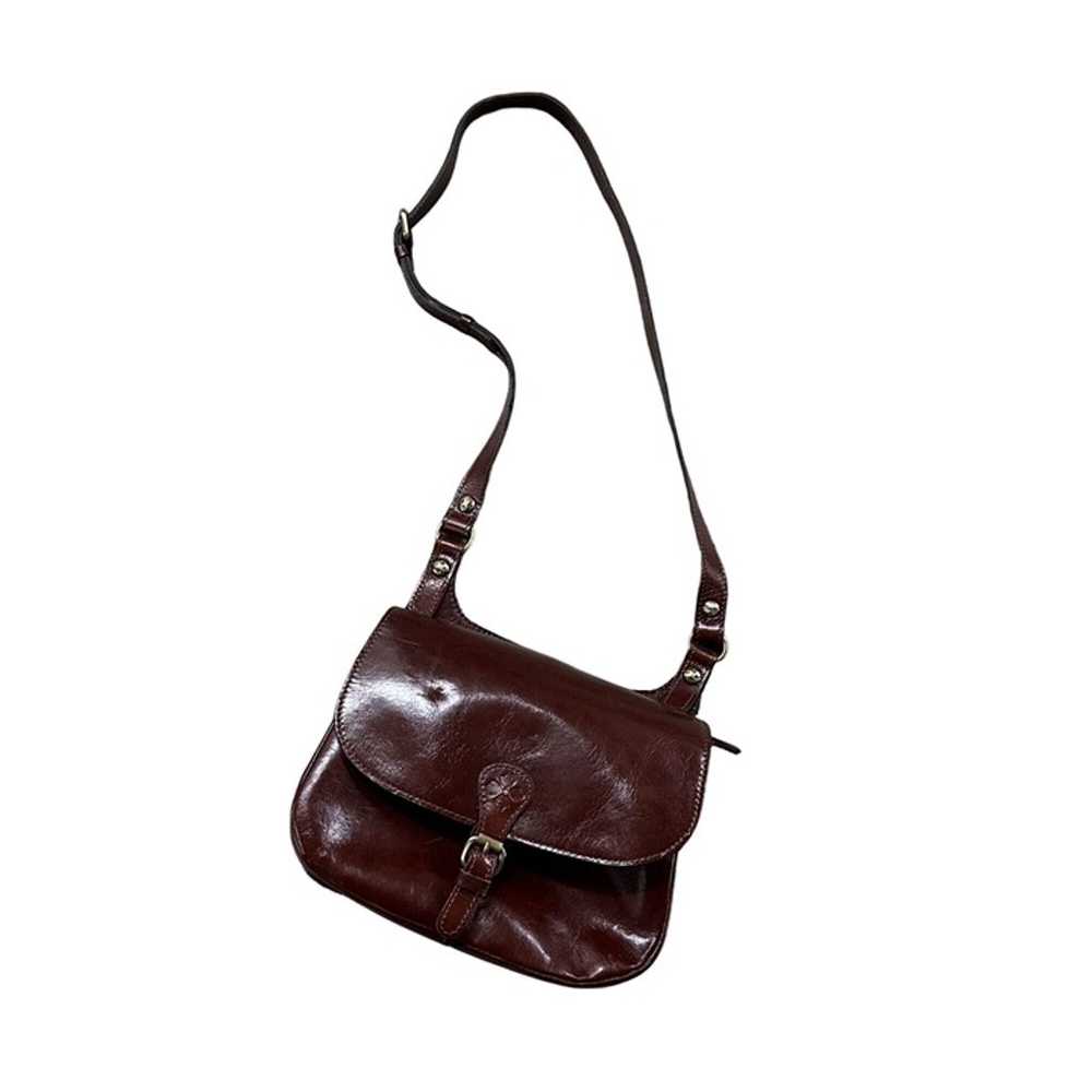 Patricia Nash Purse London Saddle Bag Leather Cro… - image 1