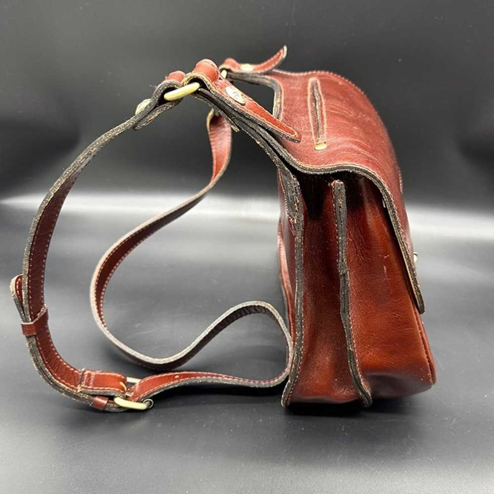 Patricia Nash Purse London Saddle Bag Leather Cro… - image 3