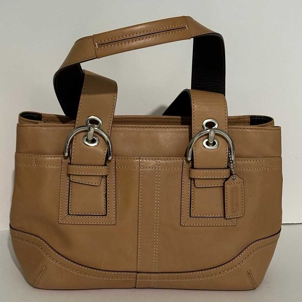 A tan vintage Coach camel leather soho / tote bag… - image 1