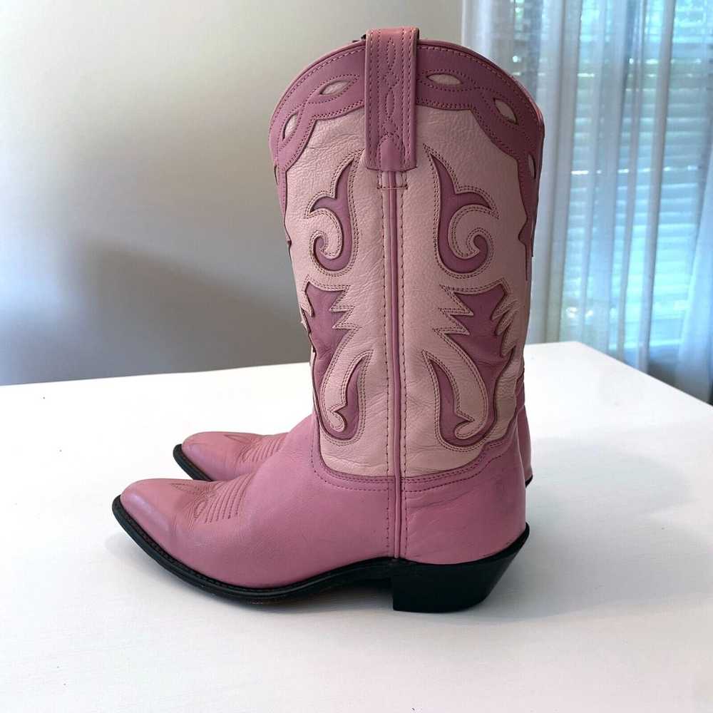 Vintage Abilene Cowgirl Cowboy Western Pink Leath… - image 2