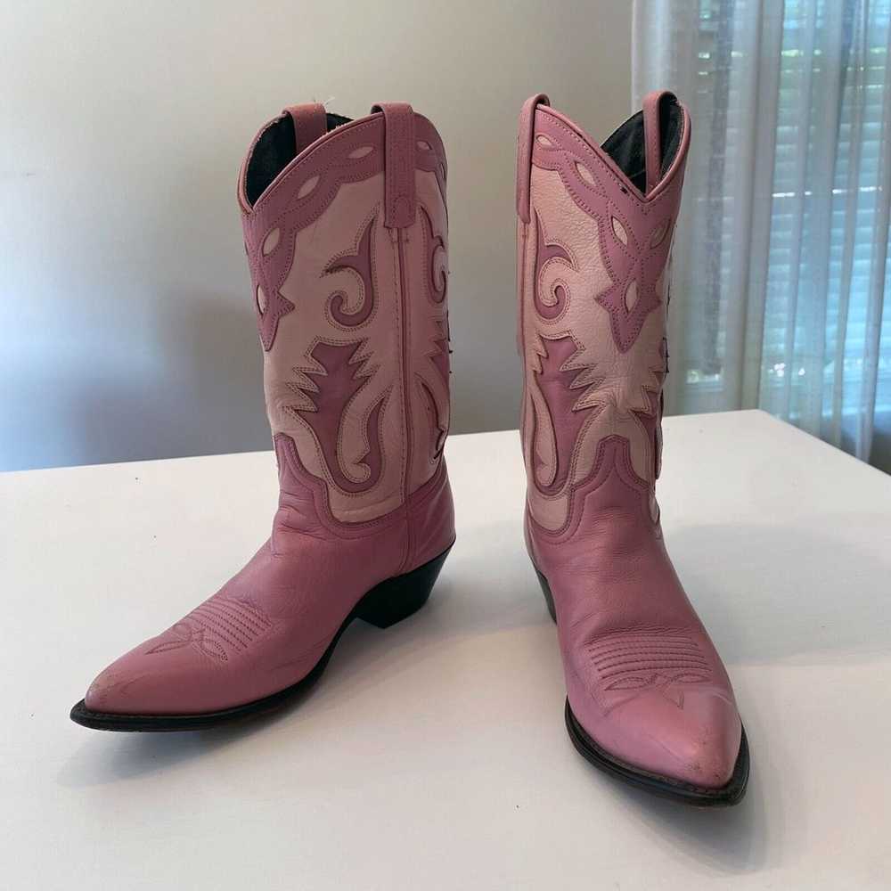 Vintage Abilene Cowgirl Cowboy Western Pink Leath… - image 4