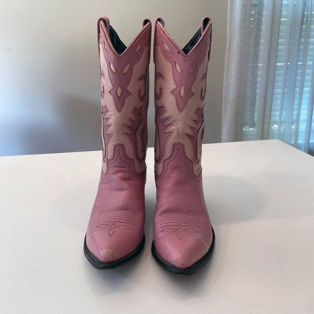 Vintage Abilene Cowgirl Cowboy Western Pink Leath… - image 5