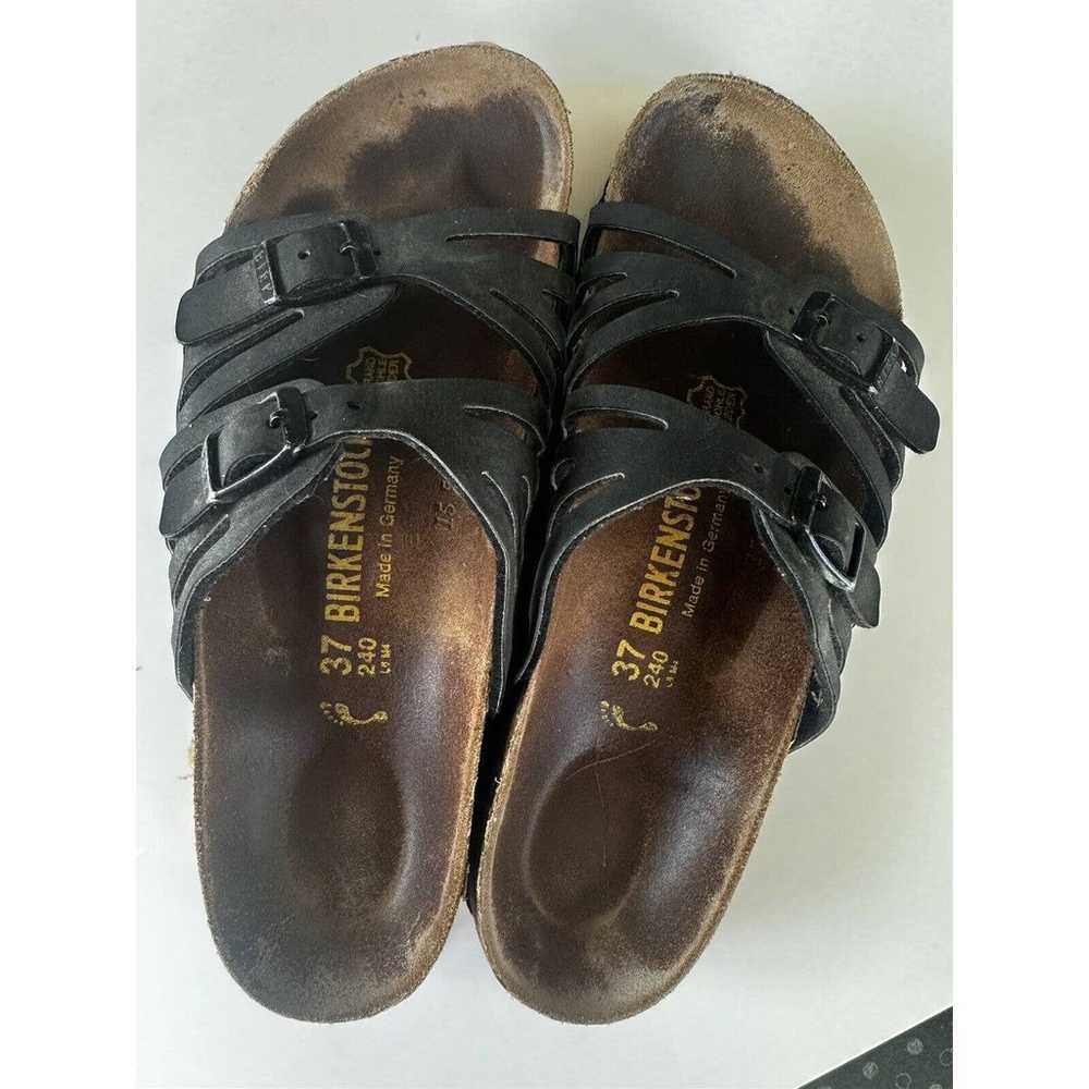 Birkenstock Granada Black Leather Double Straps S… - image 12